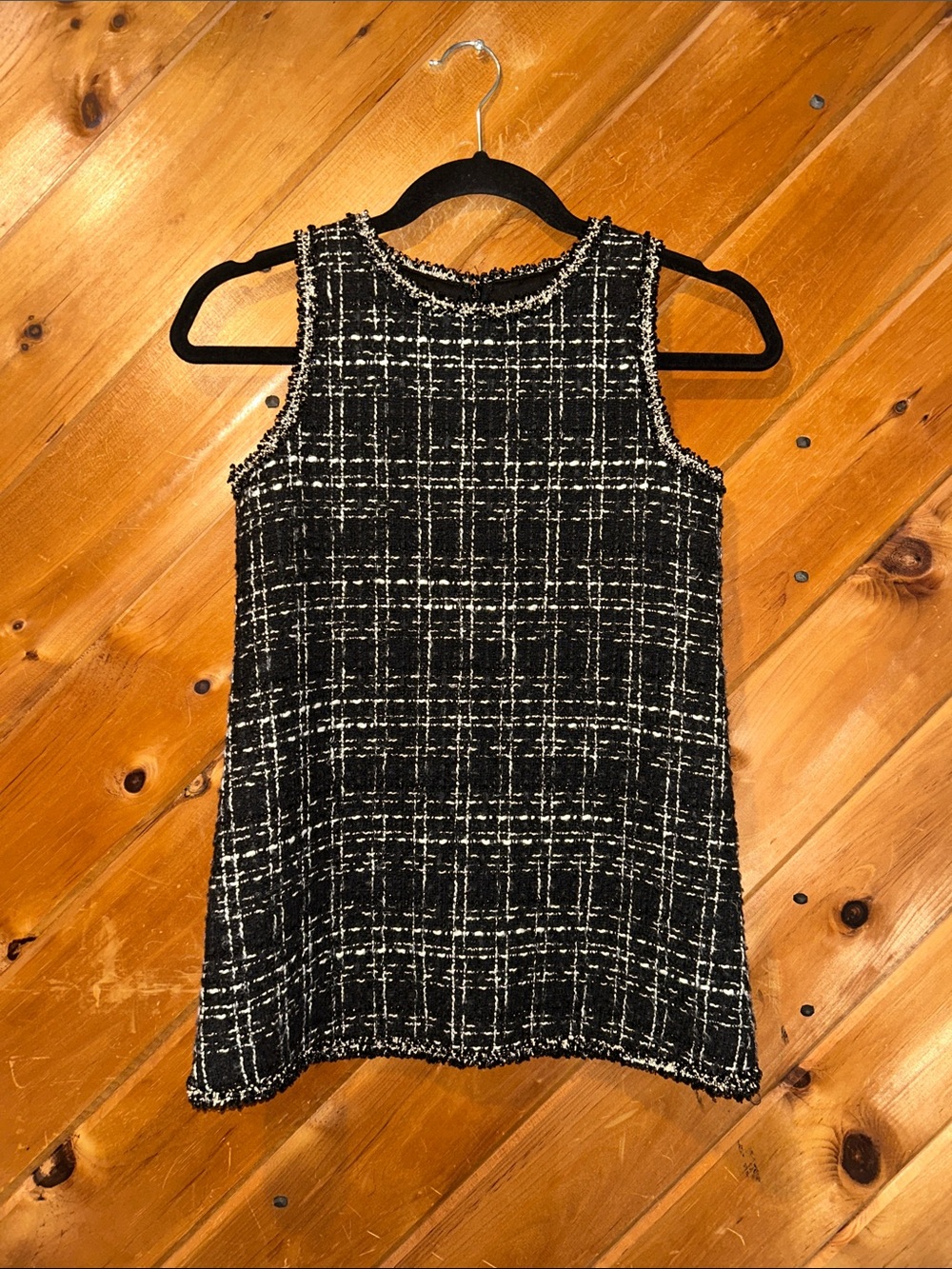 Ivy Greis little girls Black & white Tweed embellished hem dress size 6